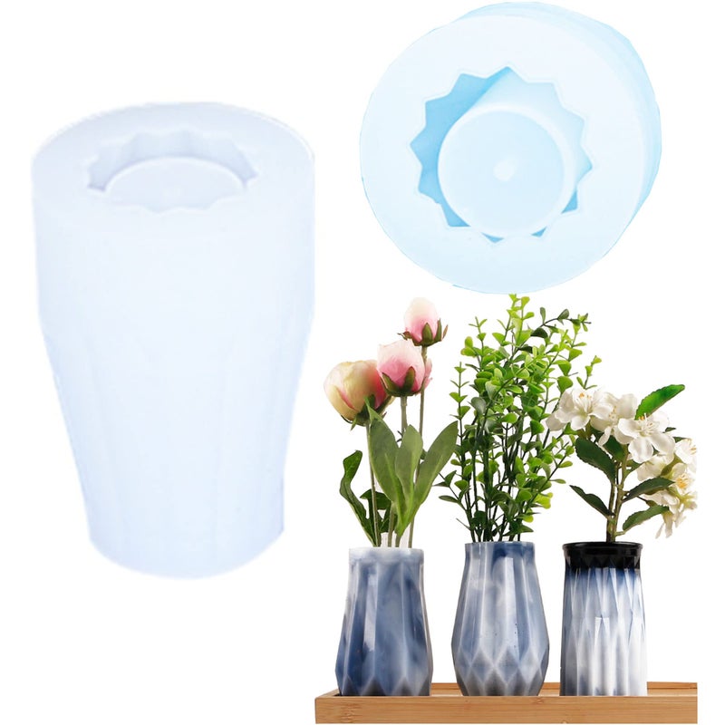 Cayway Flower Vase Resin Molds Silicone Vase Silicone Molds for Flowers Preservation, 3D DIY Making Handmade Home Display Decor Crafts - Image 1